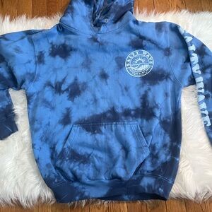 Salty Wave Blue Tie-Dye Hoodie